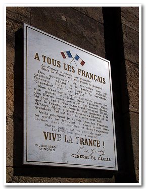 ド・ゴール将軍によるレジスタンス宣言